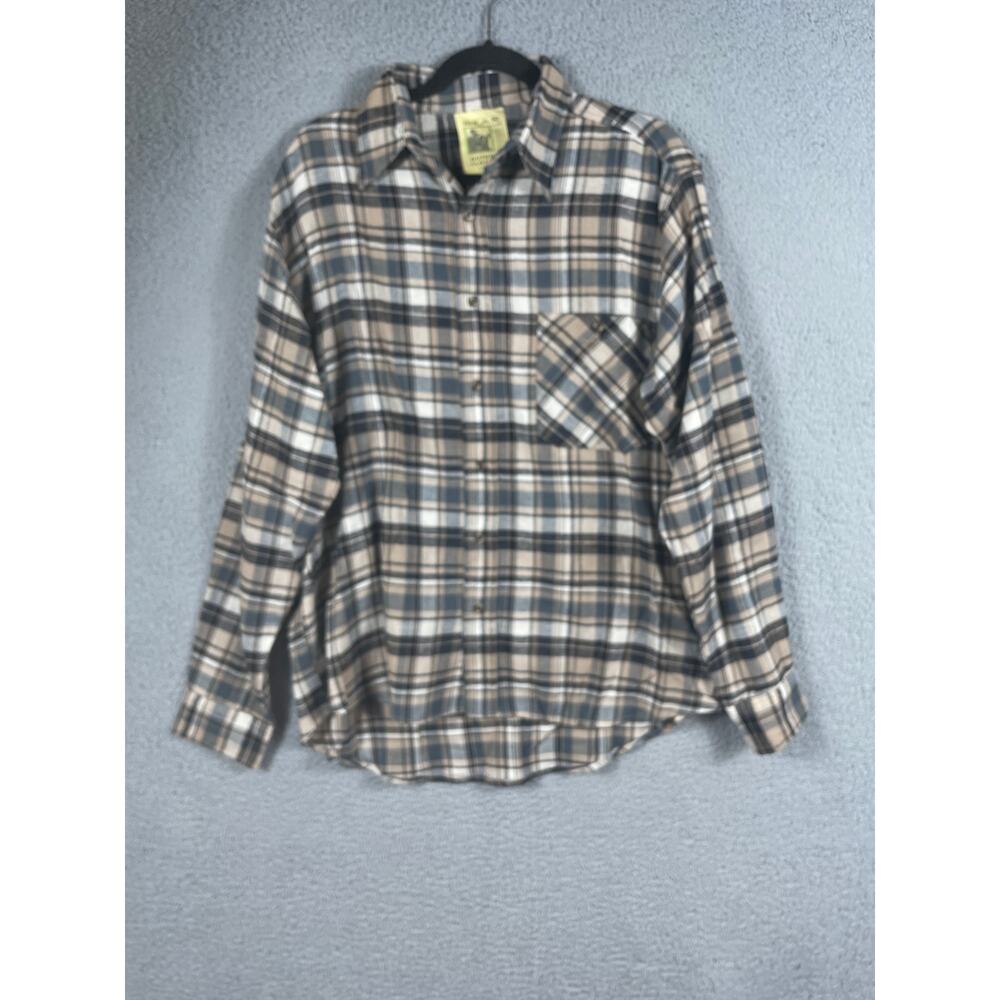 Bear River Outdoor Clothing Men's Plaid Button Up Flannel Shirt Size M